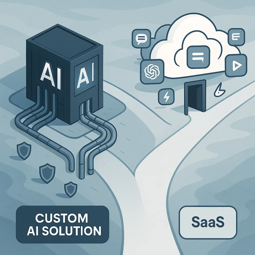 Custom AI sprendimas vs. ChatGPT prenumerata: Kur yra esminis skirtumas?